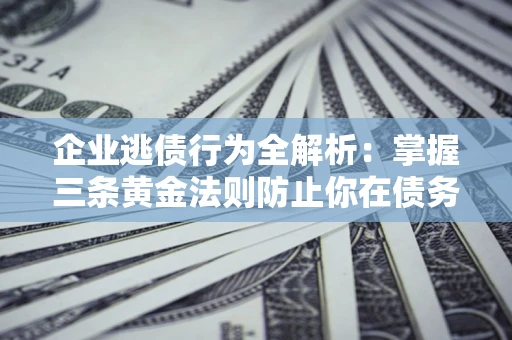 北京企业逃债行为全解析：掌握三条黄金法则防止你在债务乱局中“踩雷”