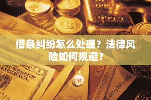 北京借条纠纷怎么处理？法律风险如何规避？